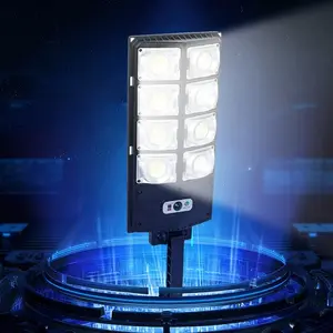 Solar street lamps, outdoor solar parking lights, with motion sensor, IP65 waterproof, commercial lighting, 360-degree SMD LED, adjustable angle, remote control