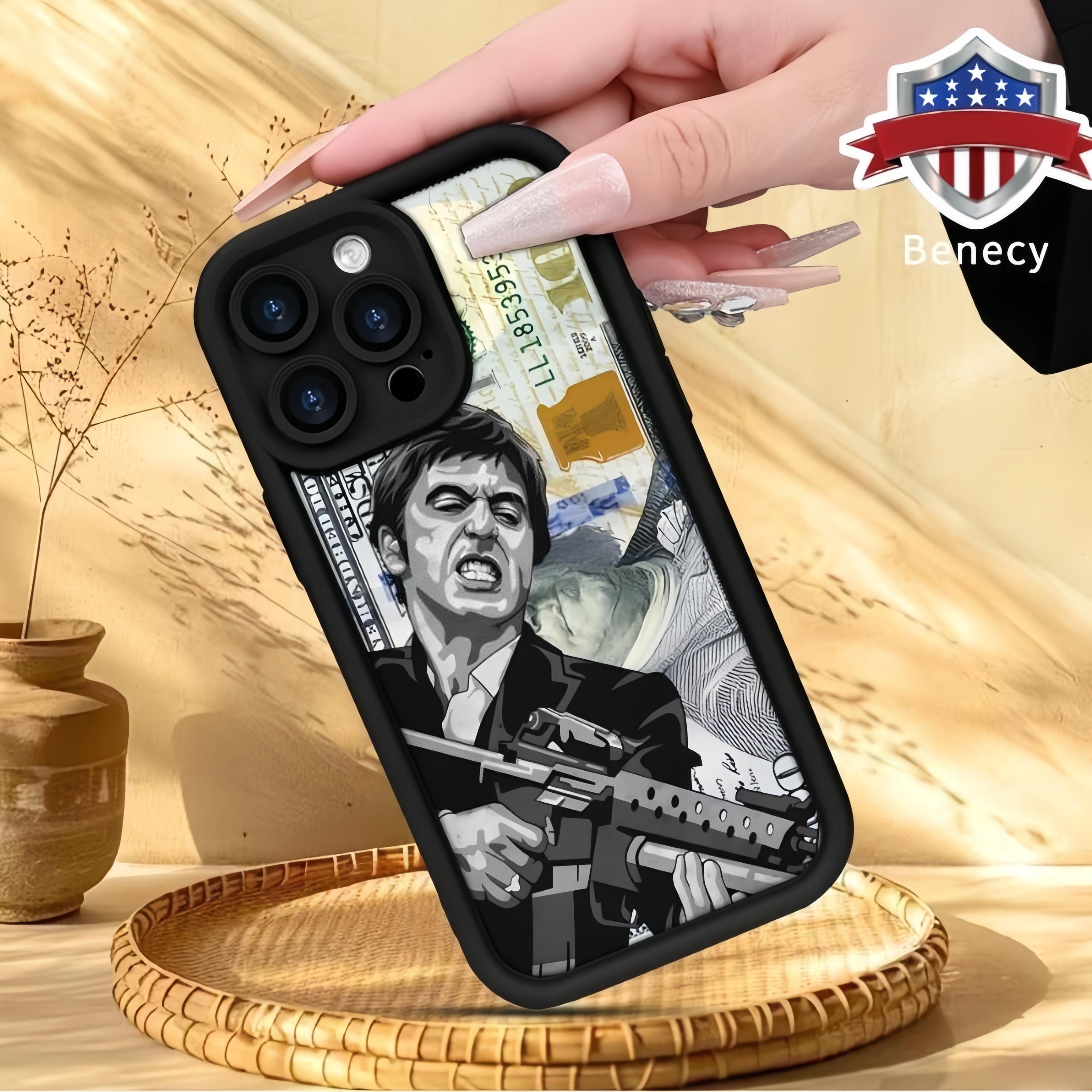 Creative Scar Face Painted Pattern Case for iPhone 17 16 15 14 Pro Max 13 12 11 Air XR XS E Plus Shockproof Drop Protection Rugged Durable Silicone Cover