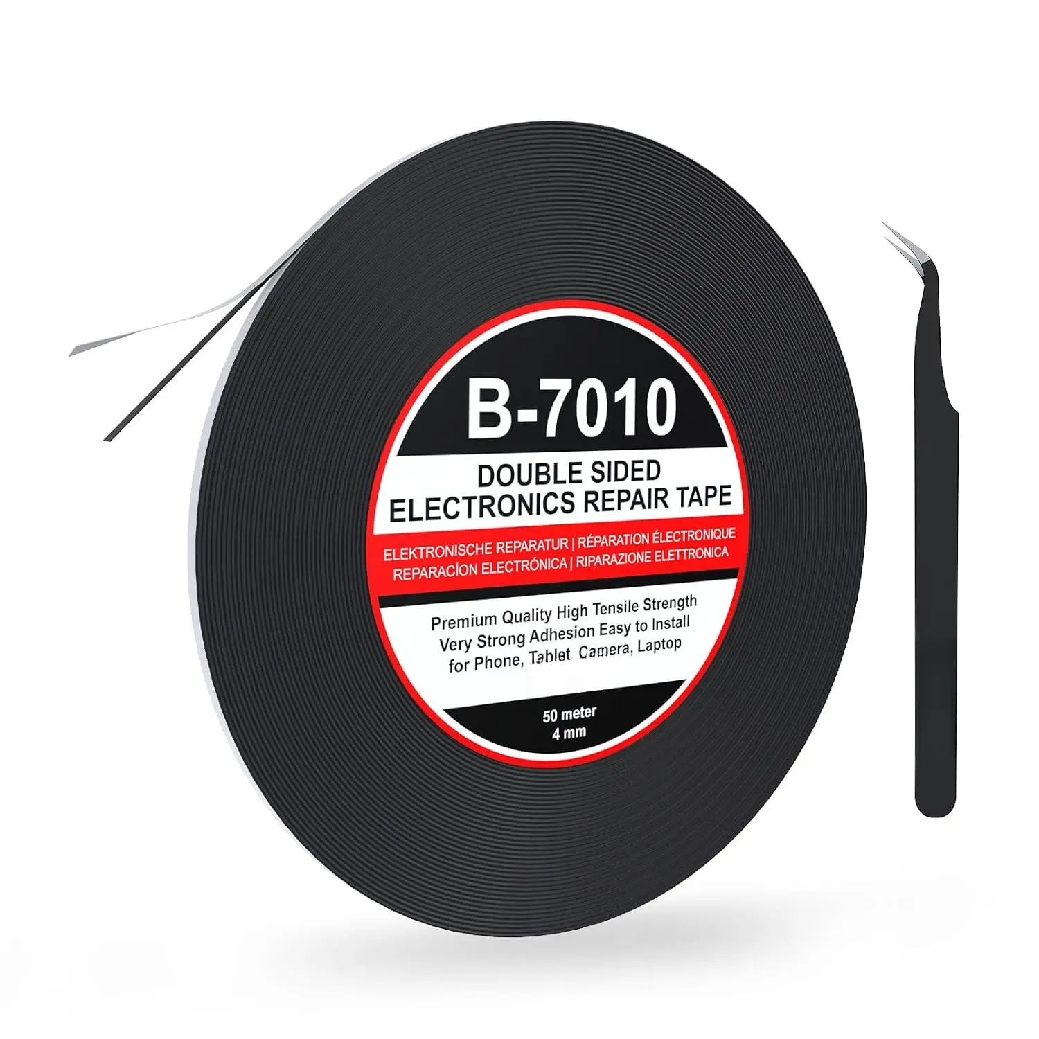 Double Sided Adhesive Tape 4mm 50m Roll (164ft) Black Ultra  Mounting Tape for LCD Screen Repair, Smartphone Tablet Laptop Glass Fix