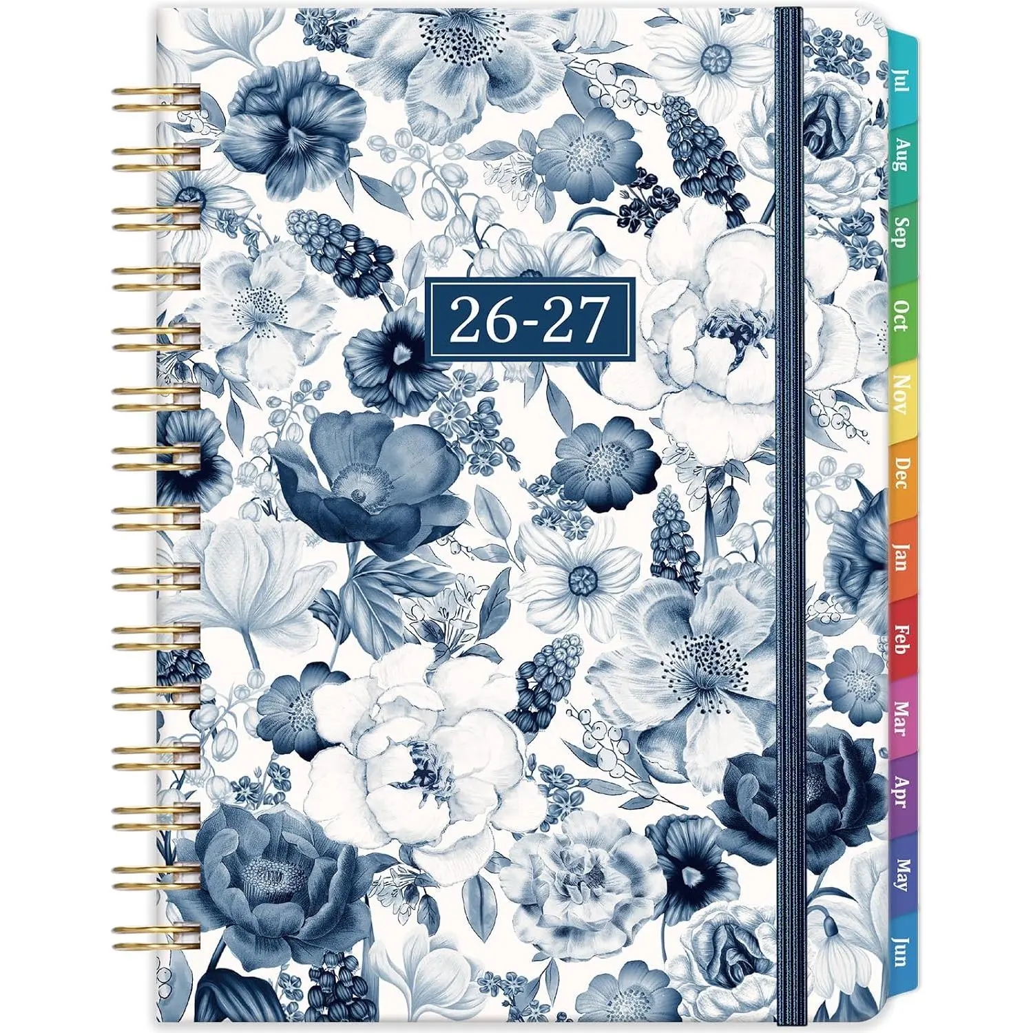 2026-2027 Planner - 6.4'' x 8.5'' Jul. 2026 - Jun. 2027, 2026-2027 Weekly & Monhtly Academic Planner Spiral Bound,with Sturdy Cover, Monthly Tab, Inner Pocket, Elastic Closure