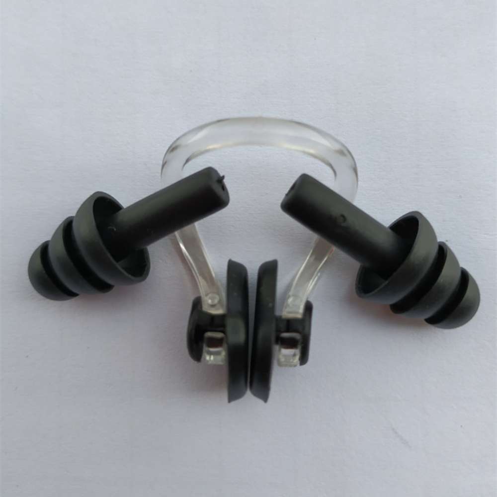 Swimming Nose Clip & Earplug Set, 1 Set Soft and Comfortable Silicone Nose Clip & Earplug, Swimming Accessories for Adults & Teens