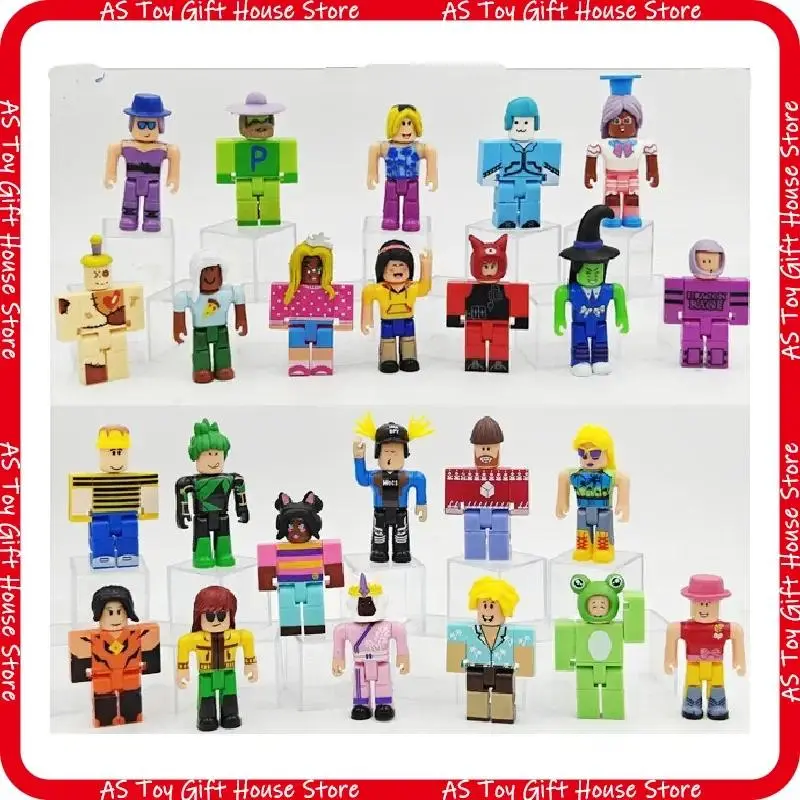 Hot 24Pcs Plastic Roblox Action Figures Collectible Virtual World Character Figurines Desktop Decor Ornaments Box Packed