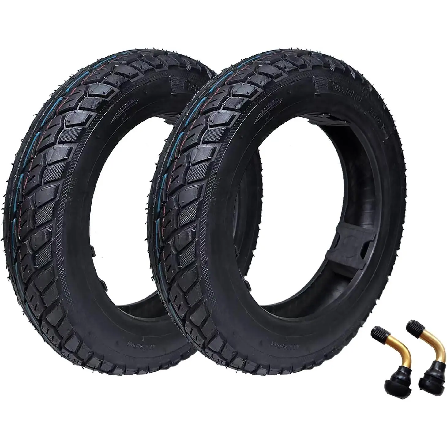 2 Pack 3.00-10 Dirt Bike Tire 3.0-10 Tubeless Tire| with 2 Valve Stems for Motorcycle Scooter Moped E-Bike Tire 10 Inch Rim