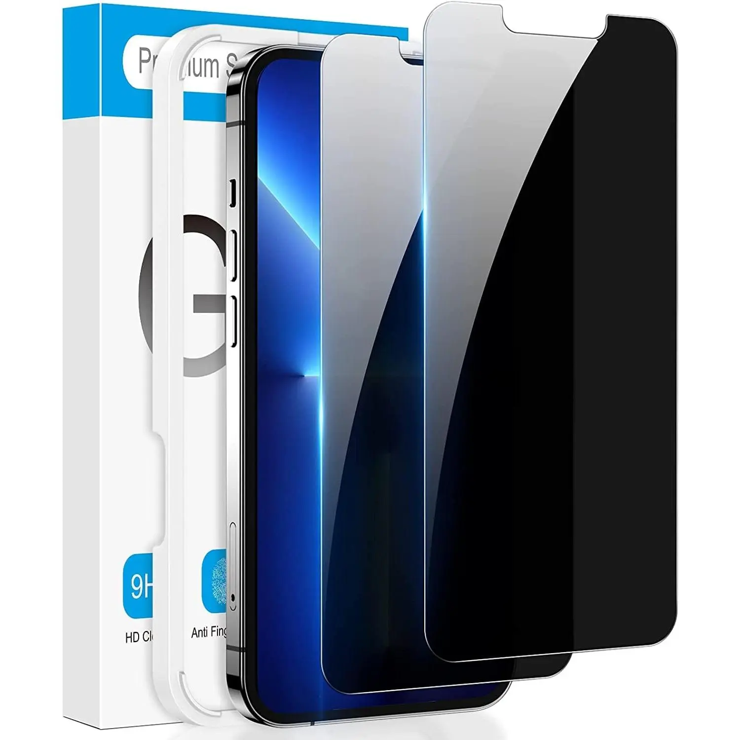 for  14 Plus &  13 Pro Max  Screen Protector, 2 Pack  Screen, Anti Spy Tempered Glass Film with Easy to Install Kit, 6.7 Inch
