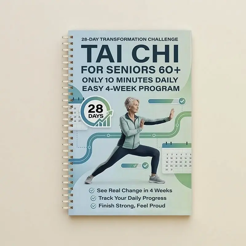 1-Piece 28-Day Tai Chi Walking Weight Loss Plan Book Simple Health Style 10 Minutes Daily + 4-Week Program + Chair-Friendly Options + Progress Tracker for Adults All Ages / Home Exercisers / Weight Loss Seekers Healthy Burn Slim