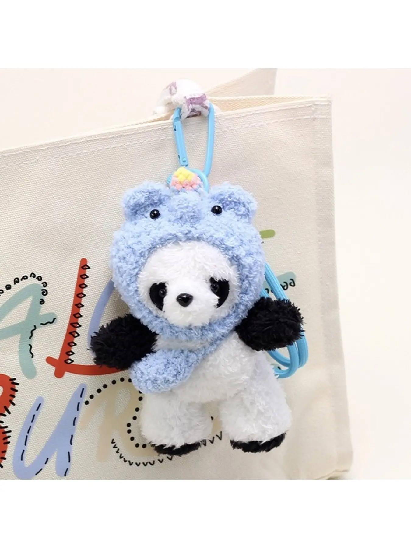 Cute Cosplay Panda Doll Bag Charm Small Bear Plush Head Cover Pendant Cultural and Creative Souvenir Gift