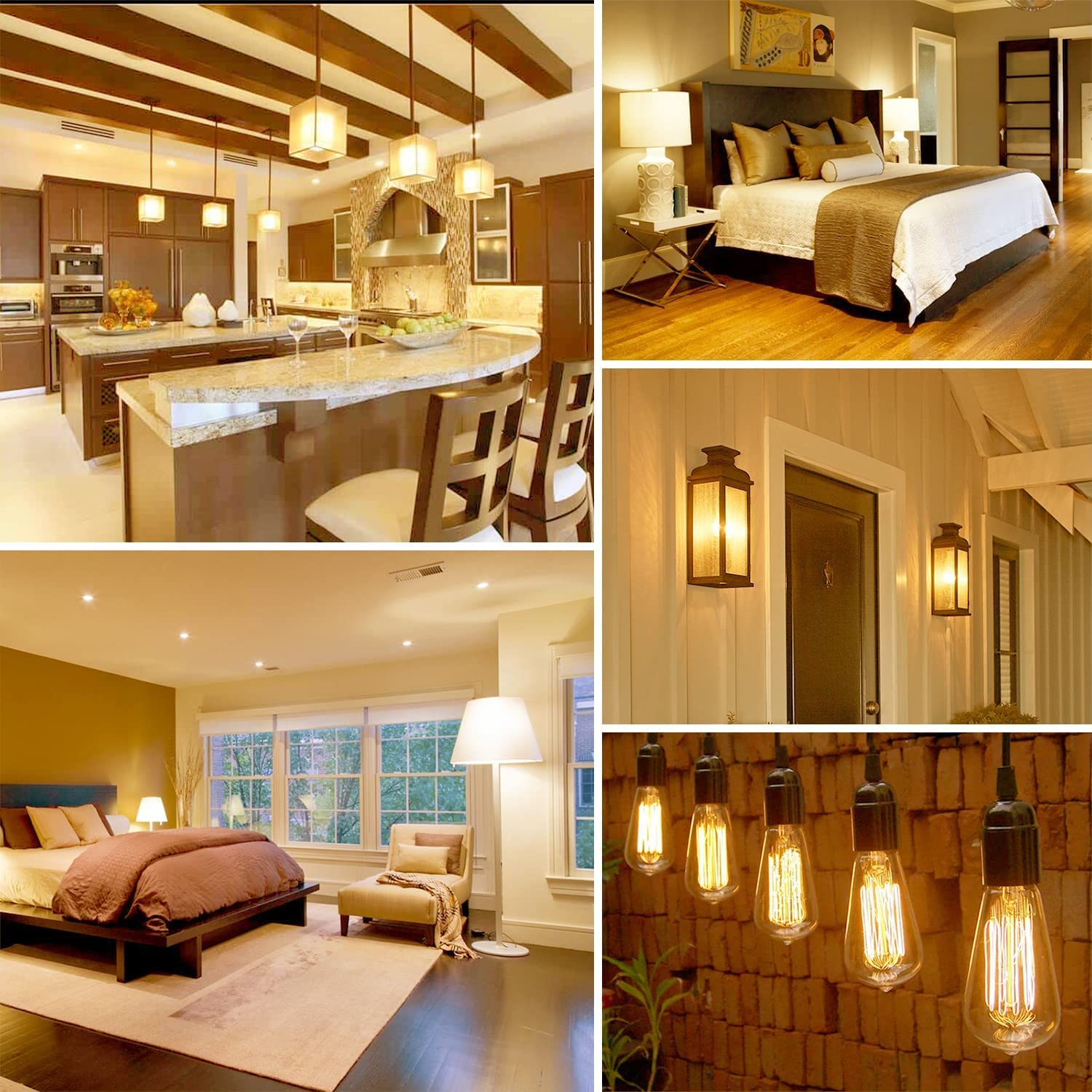 DAYBETTER LED Edison Bulbs ST58 Antique Filament 8W 800LM Dimmable Warm White 2700K E26 Base Clear Glass for Home Decor