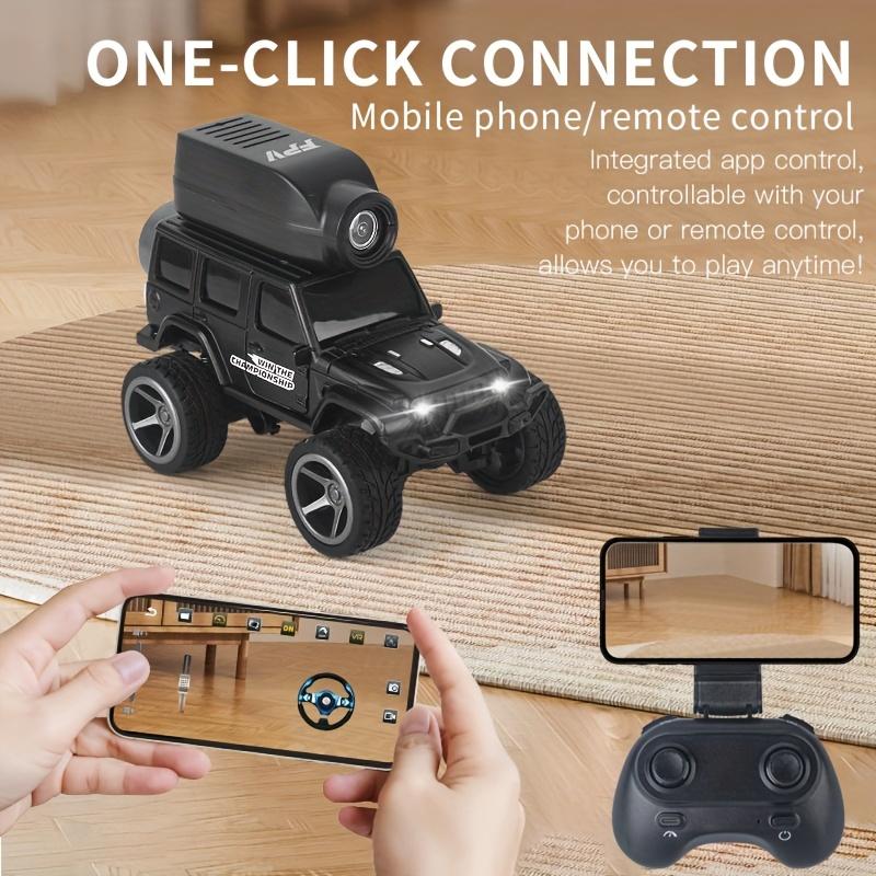 Remote control drift car (with camera) suitable for adults and teenagers - 1:64 scale, 2.4G, independent suspension system, metal frame, mini off-road vehicle, FPV racing drone, RC climbing car, birthday/Christmas gift.