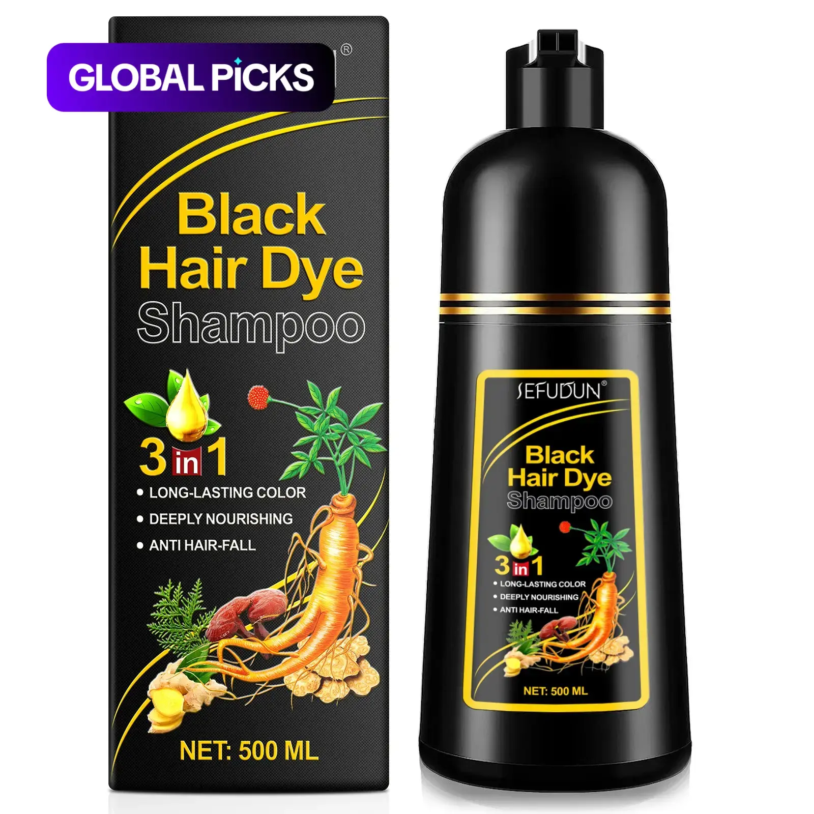 SEFUDUN 3-In-1 Premium Shampoo, Haircare Shampoo Cleanser, Gentle hair cleansing, professional formula, for home use as well as beauty salons, Daily Gentle Haircare