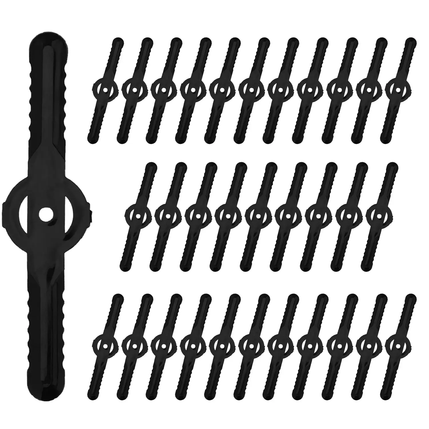 32Pcs Durable Plastic Replacement Blades, Universal Fit for Cordless Weed Wacker String Trimmer, Multi Use Grass Cutter Blades for Lawn Yard Garden Trimming & Yard Maintenance,summervibes