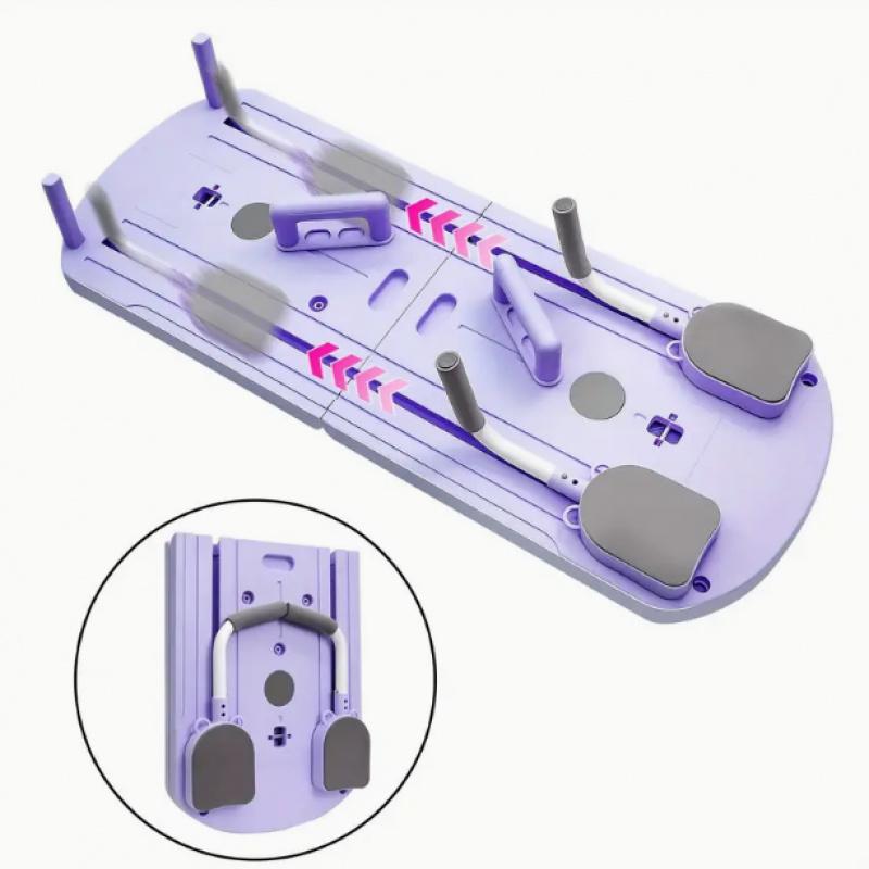 8-in-1 Home Multi-Functional Abdominal Muscle Exercise Board, Foldable Portable Yoga Board (Purple)