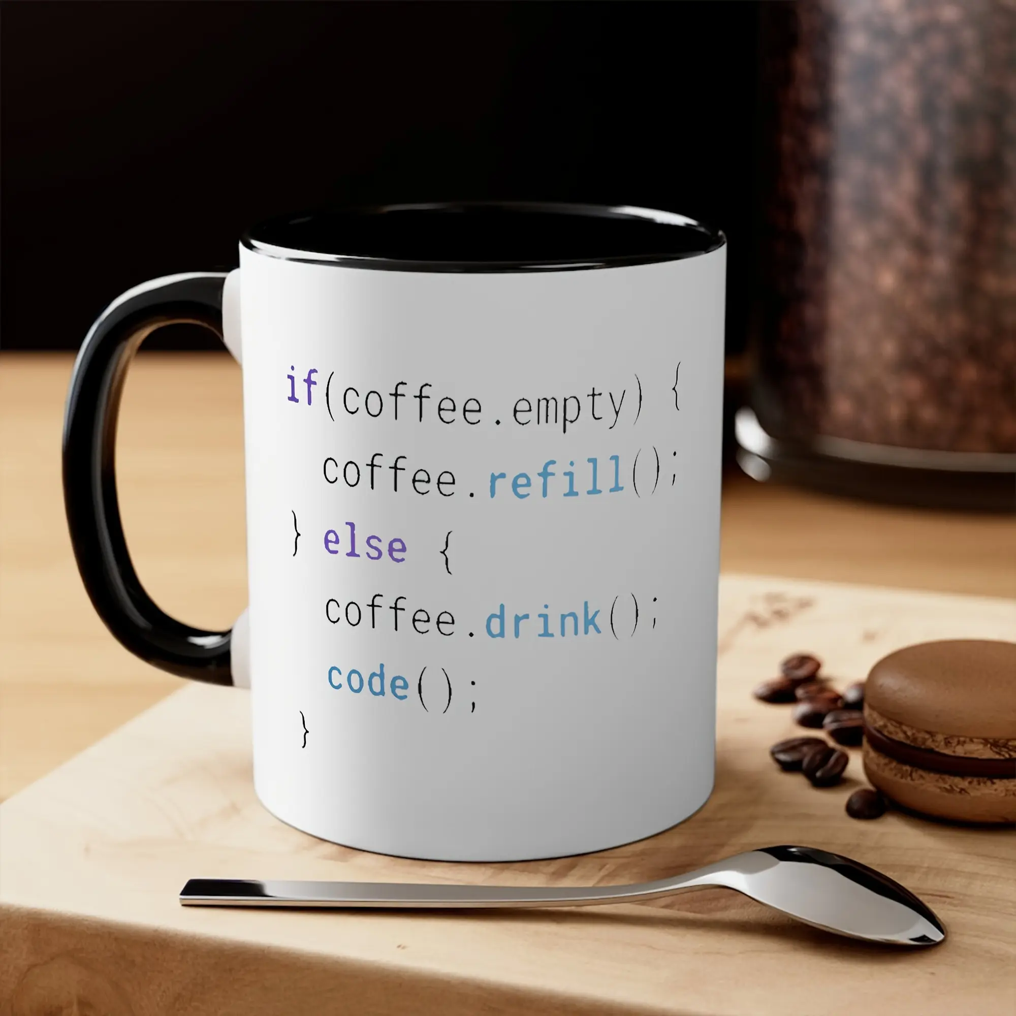 Ceramic Programmer Coffee Mug with Code Humor Design - Reusable, Heat-Preserving, Dishwasher-Safe Cup for Developers, Computer Science Enthusiasts - Perfect Gift for Programmers, All-Season Use