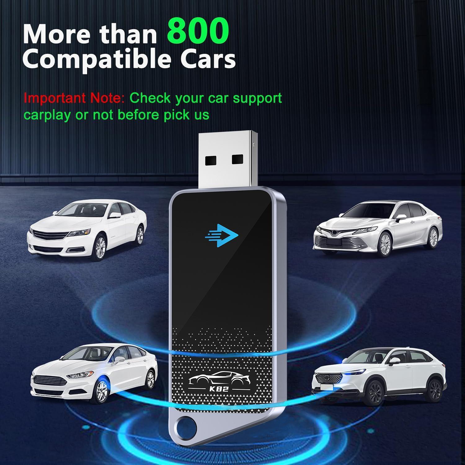 Wireless Car Screen Adapter, 1 Count Plug & Play Car Screen Adapter, Compatible with iPhone & Android