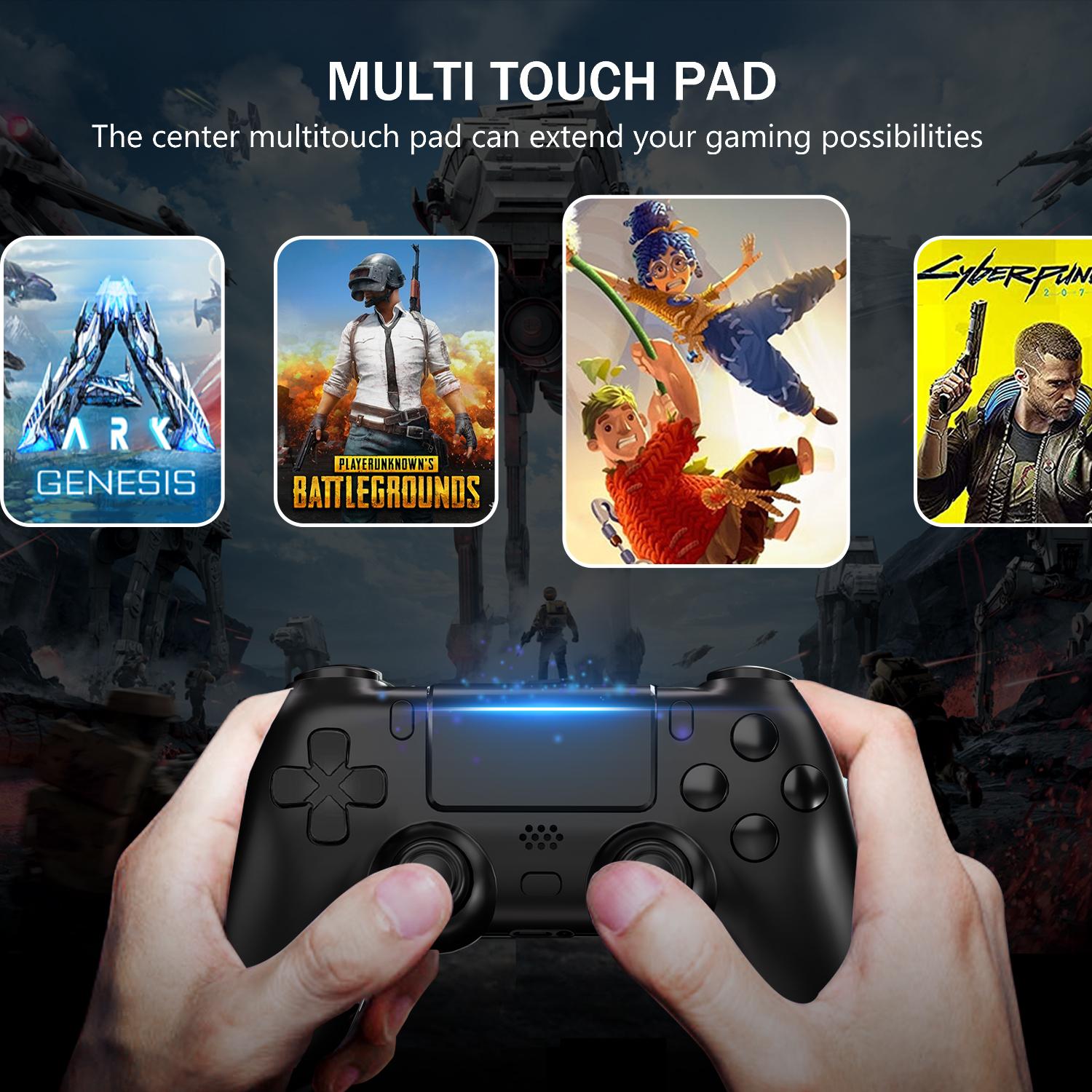 YUYIU Controller for PS4 Wireless Game Controller, Six-AxisHigh.Performance Dual Vibration, with USB ChargingCable, Compatible with Slim/Pro/Pc GamingAccessories