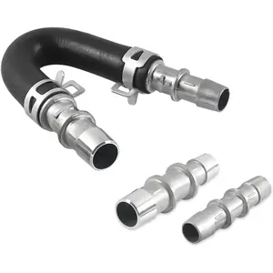 Engine Heater Core Bypass Kit 626-001, Heater Core Flush Kit with 5/8" & 3/4" End Hose, Automotive Aluminum Fittings Compatible with Most Common Heater Hoses