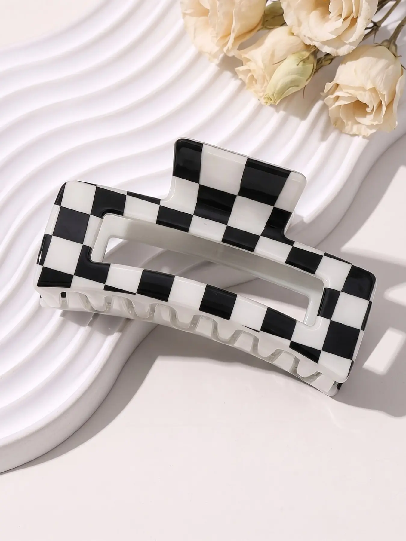 Y2K Retro Checkered Hair Claw, and Grid Hair Clip, Perfect for Women and Girls, Ideal for Festive and Party Occasions, Claw Hair Clips