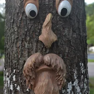 Resin Craft Tree Face Decorative Figurine, Unique Design for Home & Office, Ideal Gift for Nature Lovers, Ca Prop 65 Compliant