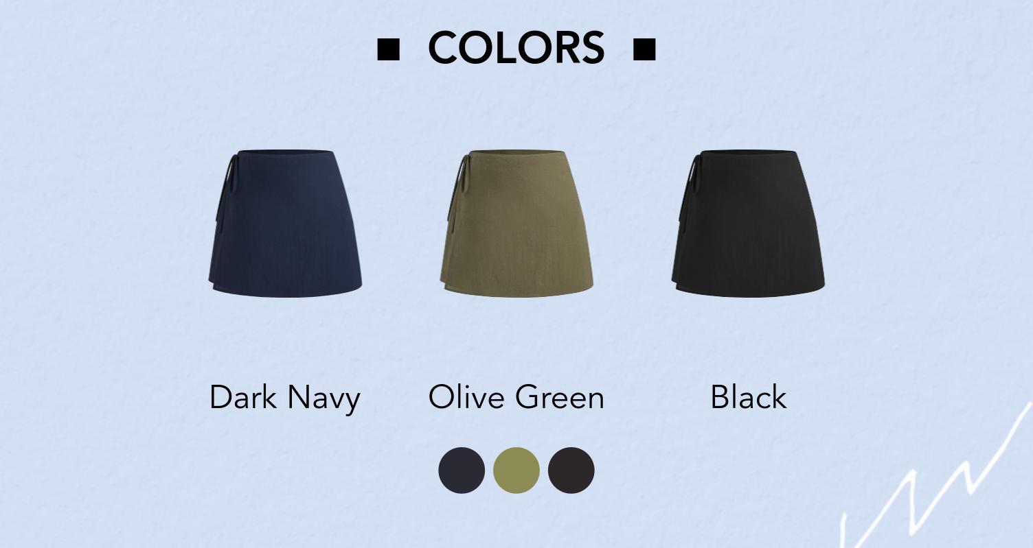 Cider [3 colors, size 2-26] 100% Cotton Mid Rise Solid Knotted Mini Skirt