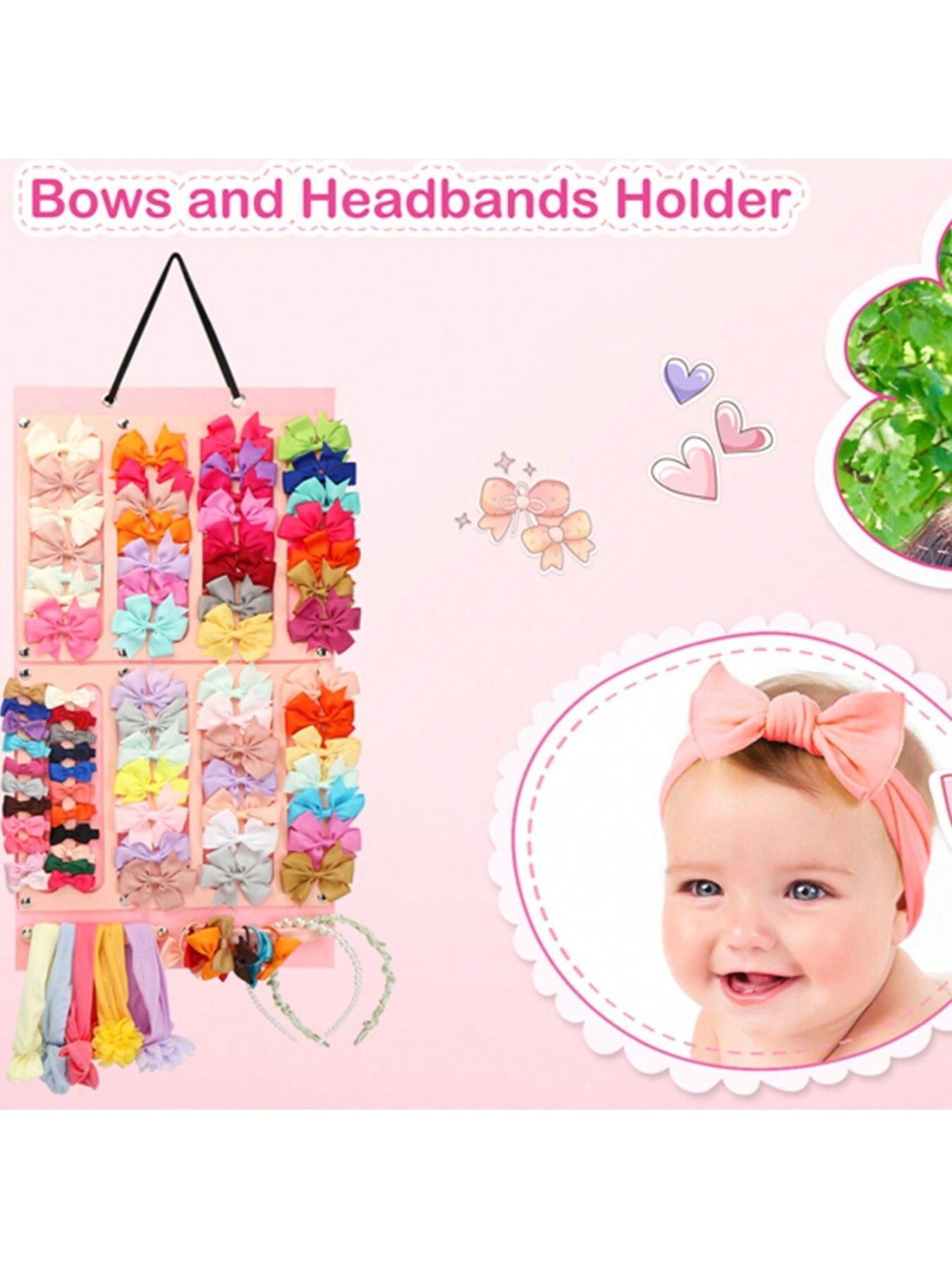 Bowknot Design Hair Clip Storage Rack, Cute Hair Accessories Display Rack, Wall Mounted Hair Clip Storage Rack for Baby Room Decor