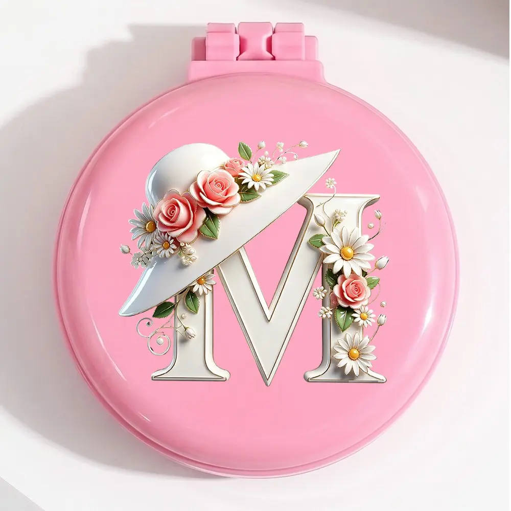 Portable Mini Air Cushion Comb, Letter M Design, Blue Colors, Foldable Travel Hair Comb, Pocket Size, Durable Fashion