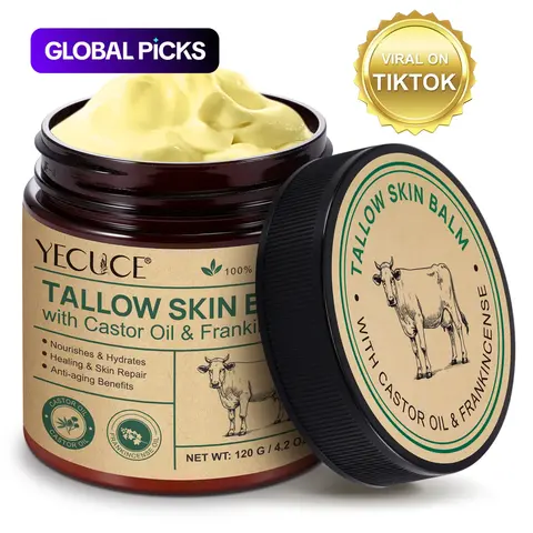 Tallow Skin Balm, Beef Tallow Cream, Nourishing Moisturizing and Hydrating Multipurpose for Full-Body After Shower Moisturizer, Body Care Product for Women and Men #GLOBAL PICKS