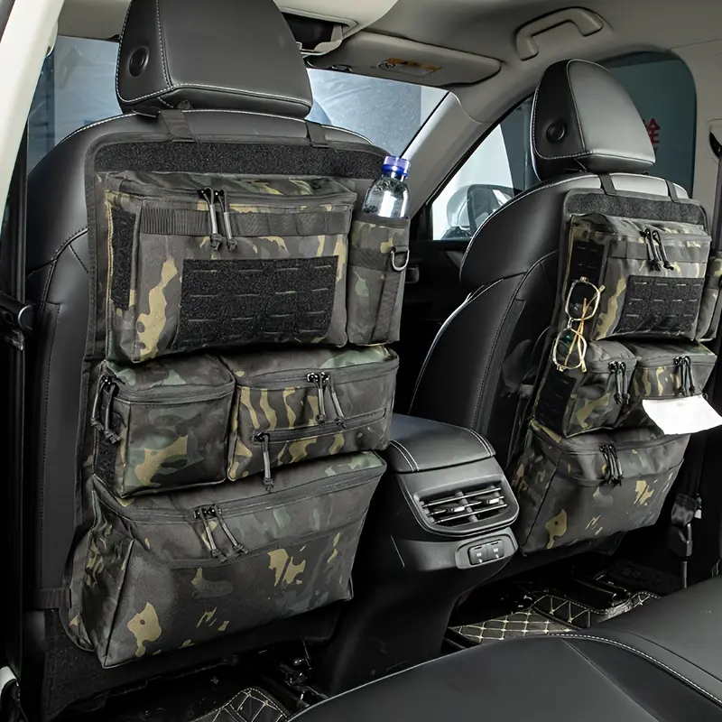 Car Backseat Hanging Tactical Storage Bag - Auto Accessories Interior, Outdoor Packing Organizer for Gear, Fishing Scenarios Luggage Accessory, Car Interior Accessory