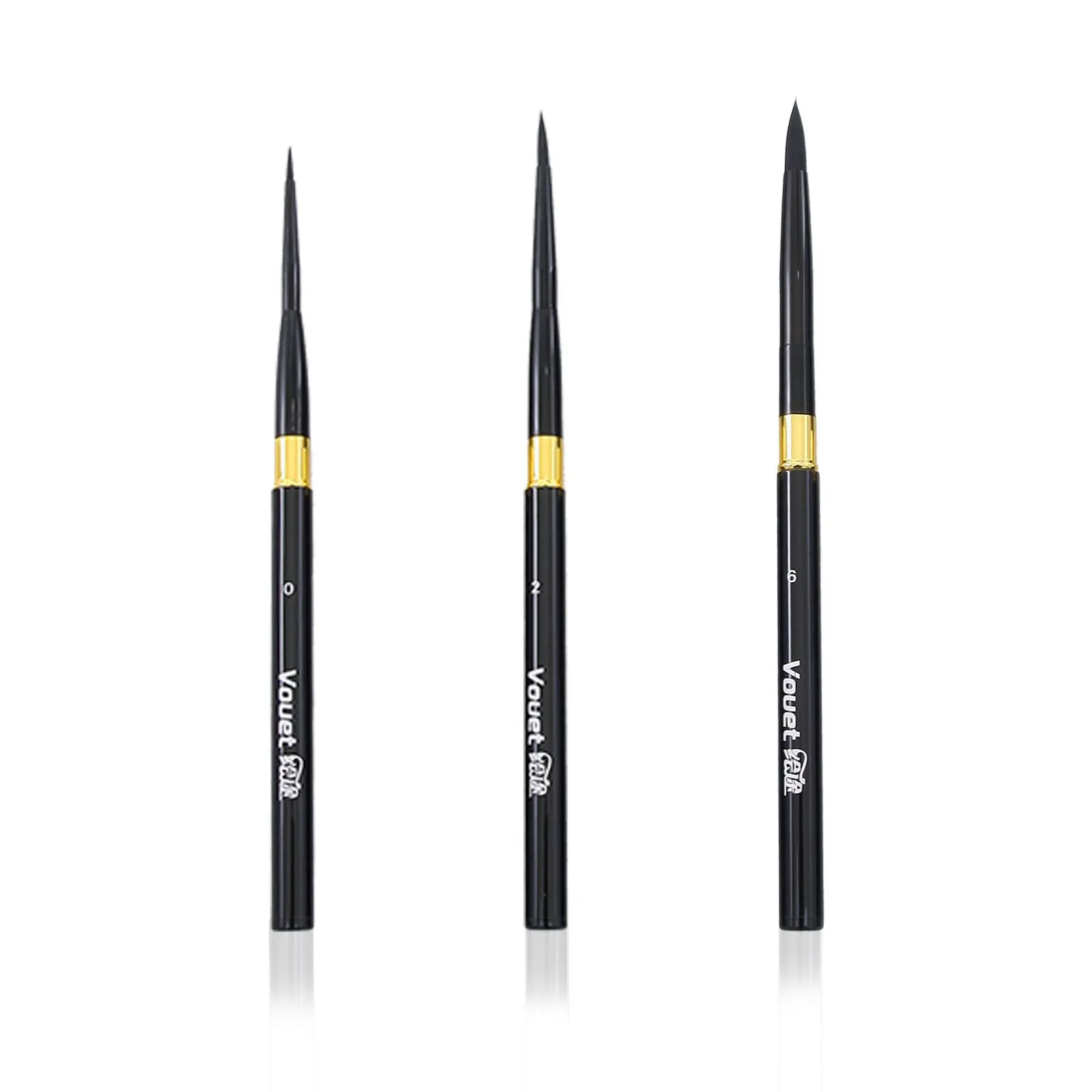 【Vouet】3pcs  0-2-6 Professional Paint Brush Set, Nylon Bristles with Metal Handles for Watercolor Ideal for Birthdays, Anniversaries, and Creative Souls!