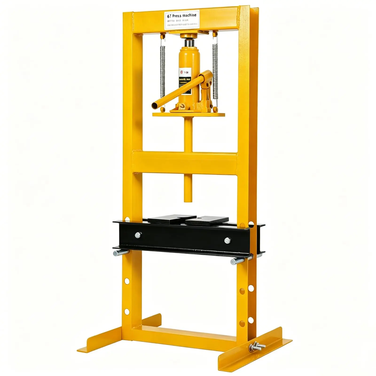 Garvee Upgraded 6 Ton H-Frame Hydraulic Shop Press, Heavy Duty Benchtop Press with 2 Press Plates & Adjustable Height for Workshop Use