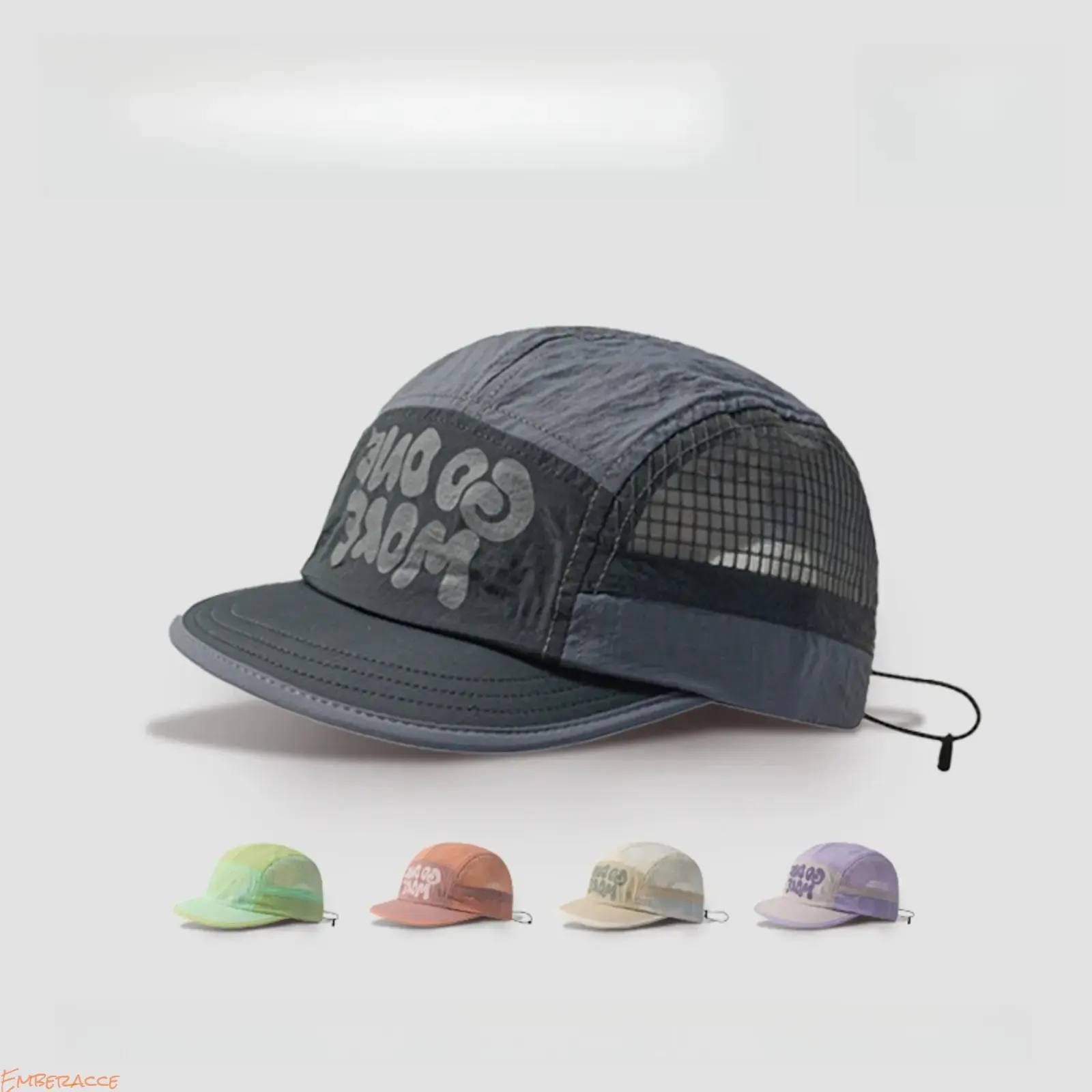 Men's Trucker Hat, Breathable Mesh Baseball Cap with Adjustable Snapback Closure, Lightweight Quick Dry Outdoor Sun Hat with UV Protection, Casual Sports Cap for Fishing, Hiking, Running and Summer Activities