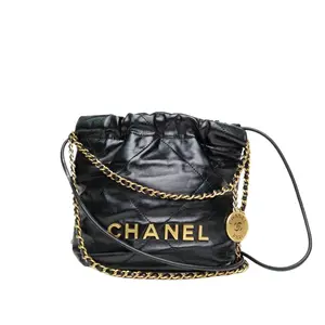 Pre-owned CHANEL 22Bag Tote Bag Mini 20cm Black Calfskin P226360145