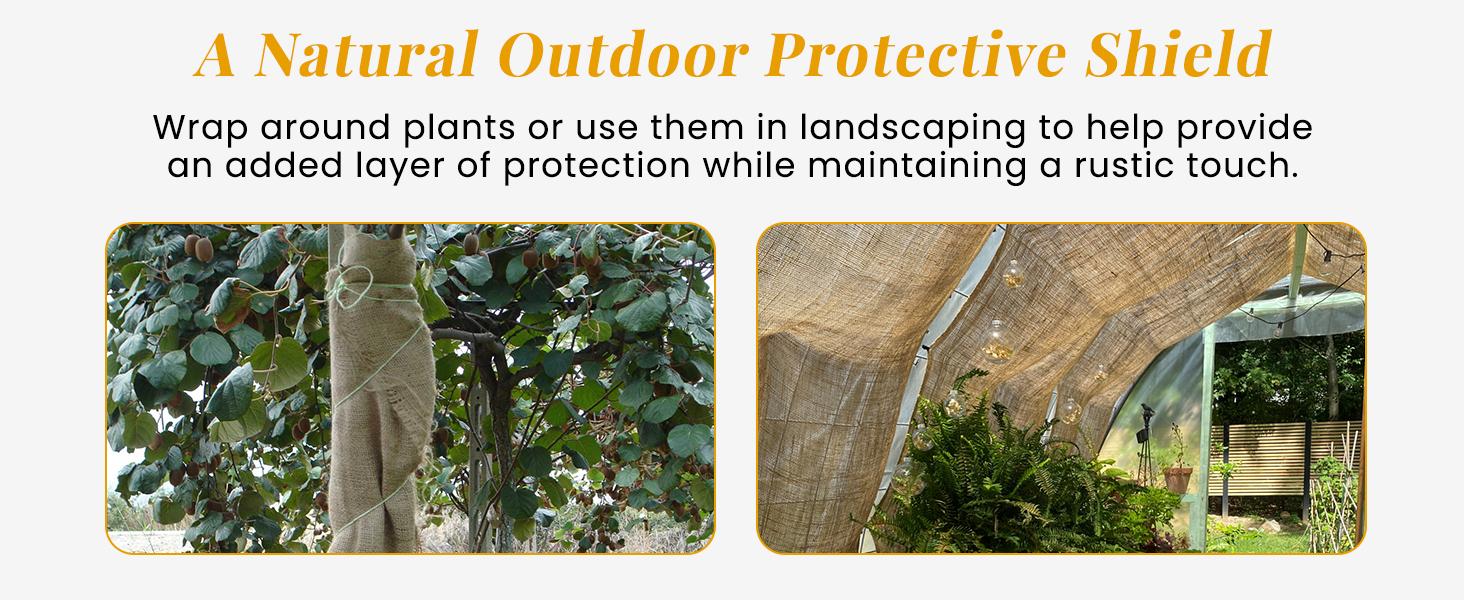 Tepo Burlap 25" x 15 Feet (5 Yards) – Natural Jute for, Wrapping, and Decorations - Eco-Friendly Multipurpose High-Density for Home,, and Rustic Wedding