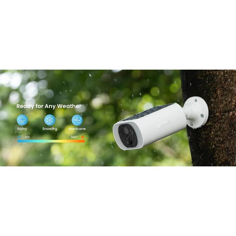 Solar Camera Outdoor Wireless, 2K WiFi Battery Powered Cameras System for Home Security with Embedded Panel, AI Motion Detection, Smart Spotlight & Alarm, Color Night Vision,No Hub Needed
