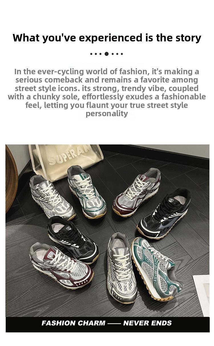 2026 New Model Women's Dad Shoes Breathable Sports Shoes Trendy Casual Versatile Anti-Slip Breathable