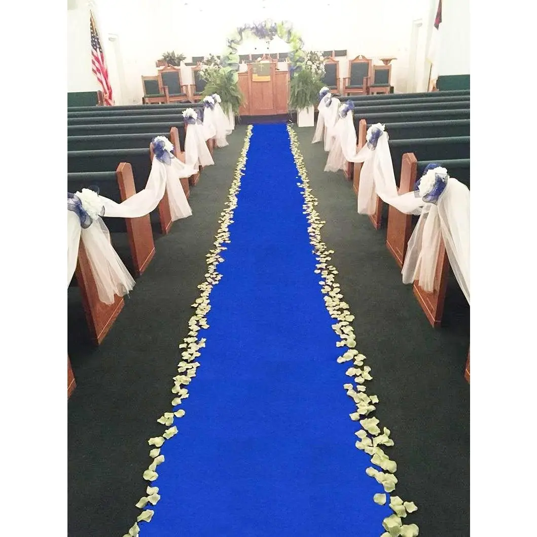 Royal Blue Aisle Runner Carpet Rugs for Step and Repeat Display Wedding Ceremony Parties Events Indoor Outdoor Decoration 24 Inch Wide x 50 feet Long