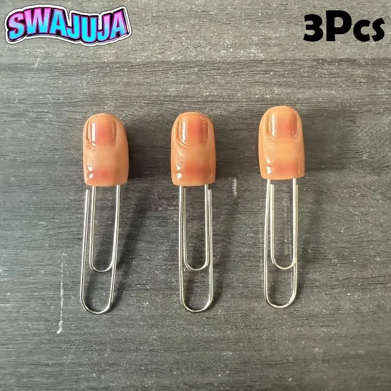 3Pcs finger bookmark unique design, cool reading accessories, special page marker for book lovers, a good choice for back-to-school gifts and Halloween gifts