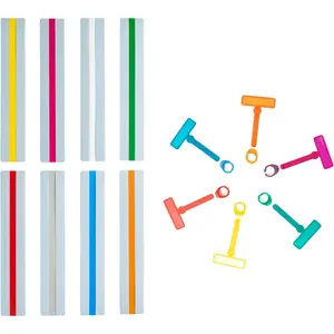 20PCS Dyslexia Tools for Kids – Premium Guided Reading Strips with Finger Pointers, Colorful ADHD Text Overlays, Highlighter Trackers for Early Readers
