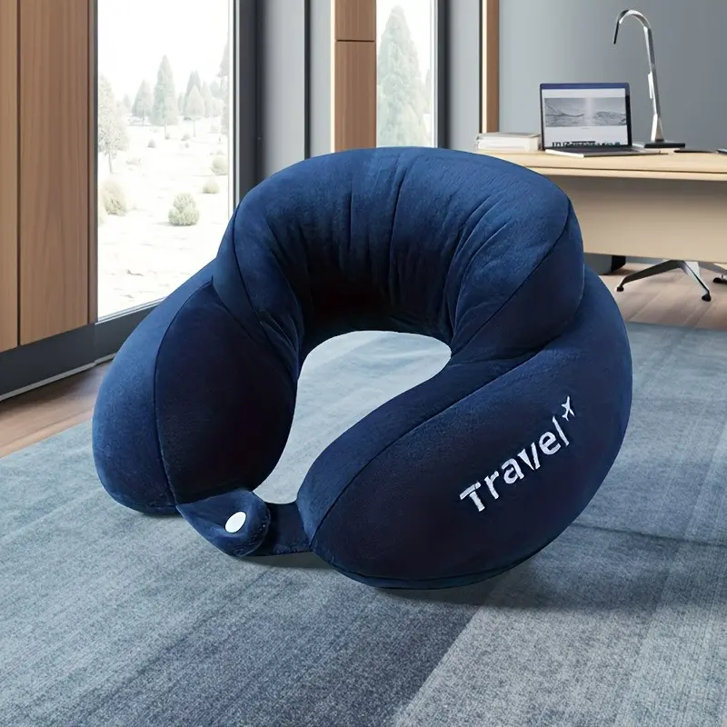 U-Shape Travel Pillow, Neck Support Cushion, Memory Foam Cervical Pillow, Aircraft U-Shaped Pillow, Car Sleeping Aid, Comfortable Resting Solution