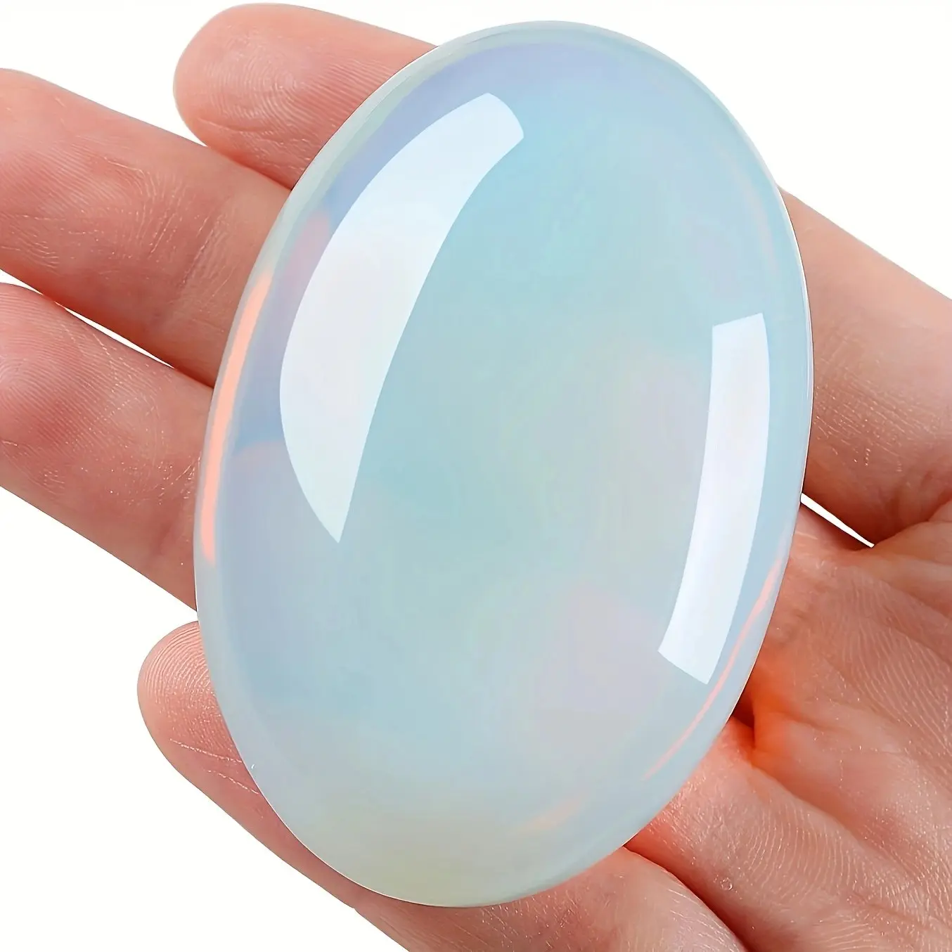 1pc Natural Synthetic Opal Crystal Gemstone, Energy Balancing Healing Stone, Ideal Gift, Indoor Decoration, Meditation Essential