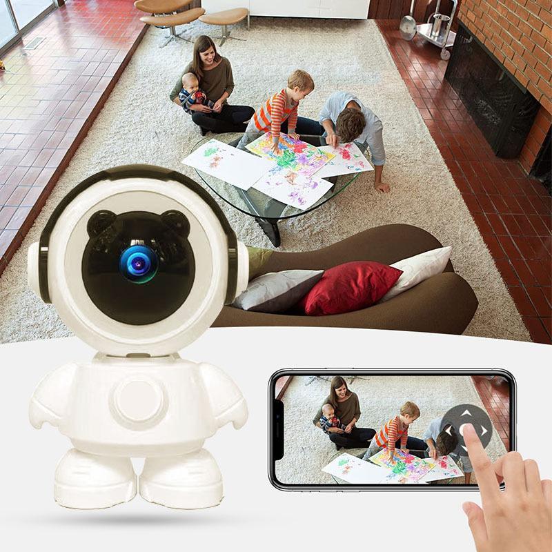 1080P Pet Home Monitoring Camera, 360-Degree Panoramic Camera, Multifunctional Wireless Home Security Monitoring System