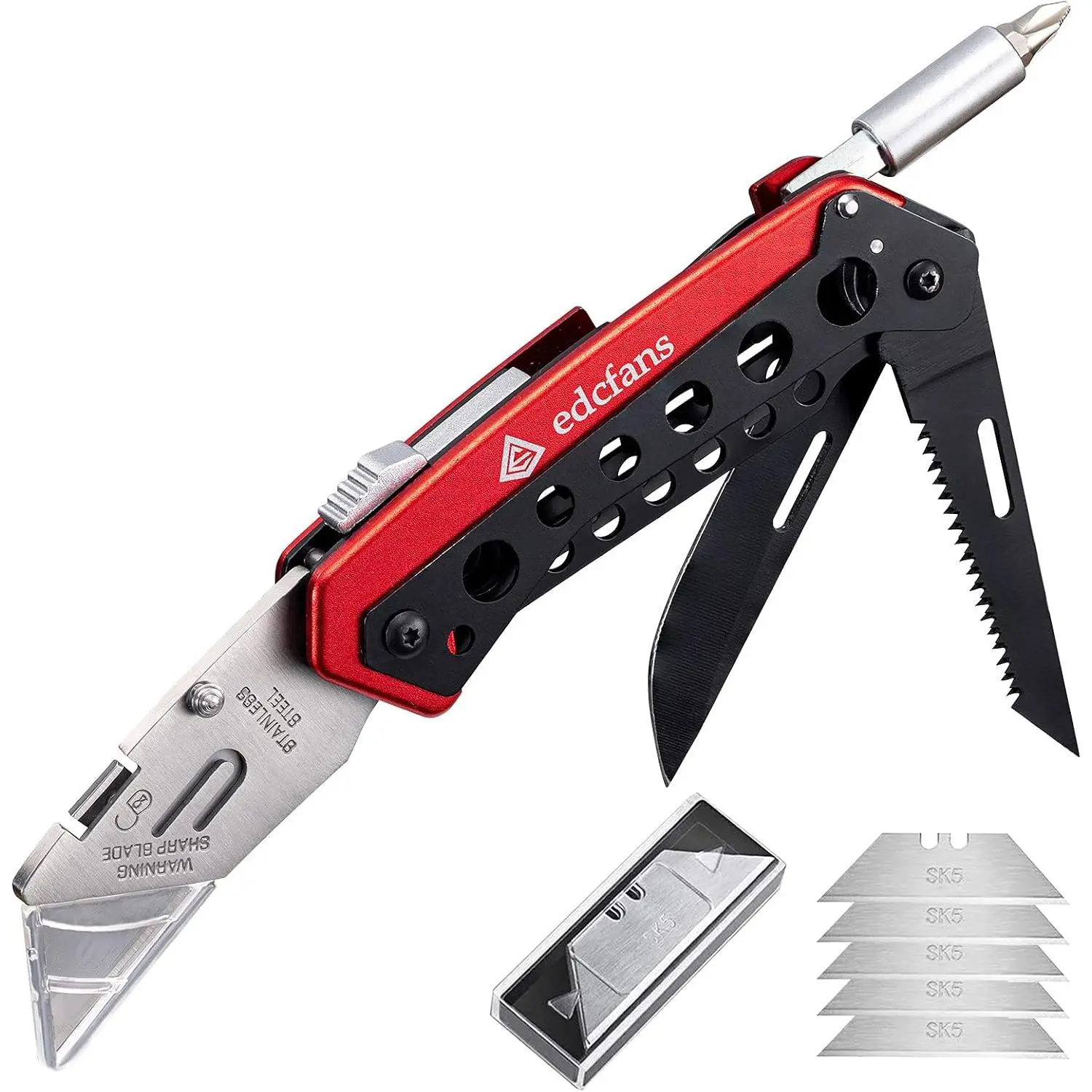 Folding Utility Knife Box Cutter, Razor Knife, Work Knives for Men