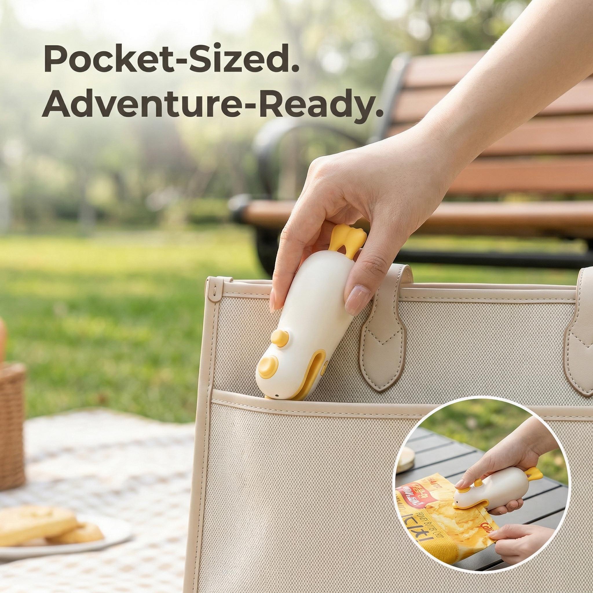 Pro 2-in-1 Mini Bag Sealer| Type-C Rechargeable & Magnetic| Keep Snacks Fresh & Crunchy Anywhere Pro 2-in-1 Mini Bag Sealer| Type-C Rechargeable & Magnetic| Keep Snacks Fresh & Crunchy Anywhere