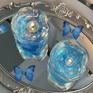 Dreamy Ocean Design Scented Candle, 1 Piece Creative Shell-Shaped Candle, Handmade Gift, Decorative Candle for Home, Vanity Decor Accessories, Ornaments, Home Fragrance, Handmade Flower Candle, Floral Candle