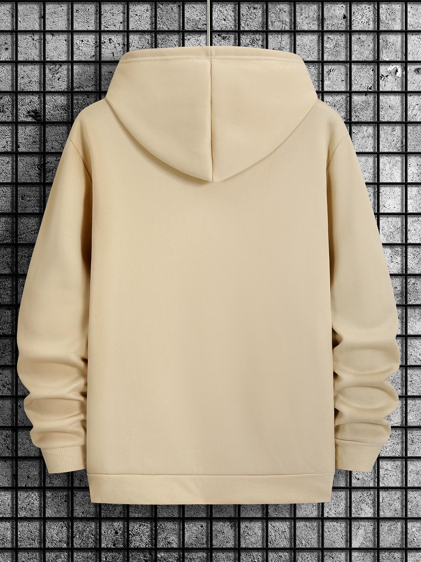 Men's Cartoon Rooster Print Drawstring Pocket Hoodie, Essentials Hoodie, Back To School Outfits, Casual, Regular Fit Fitted Hooded Long Sleeve Pullover, Hoodies for Men, Sweatshirts, Tops, Drippy Outfits, Going Out Outfit, Menswear, Cute Animal Sweatshirt