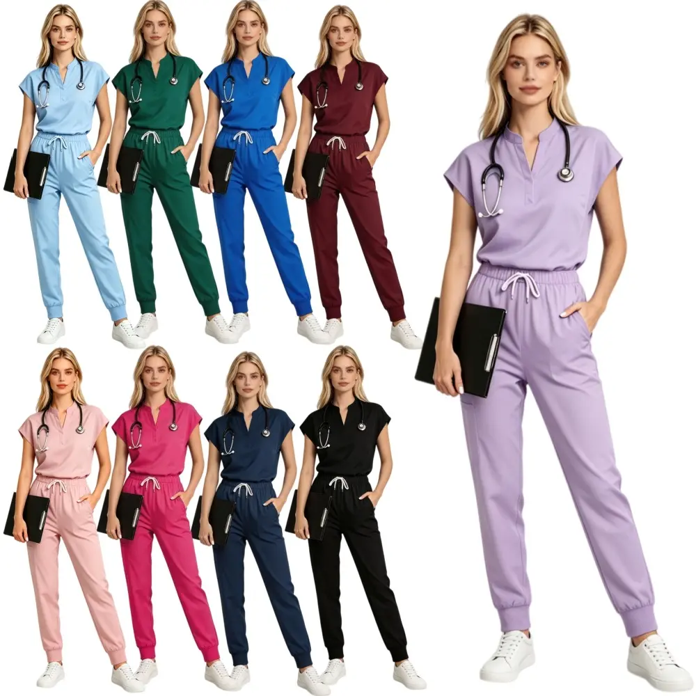 QRHand-washing scrubs, quick-dry medical uniforms, pet clinic nurse uniforms, medical clothing