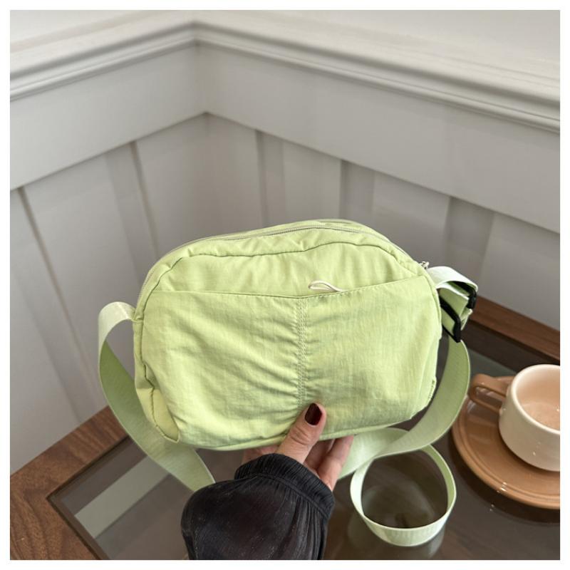 Simple Literary Small Square Bag Solid Color Casual Japanese Style Personality Single Shoulder Crossbody For Women