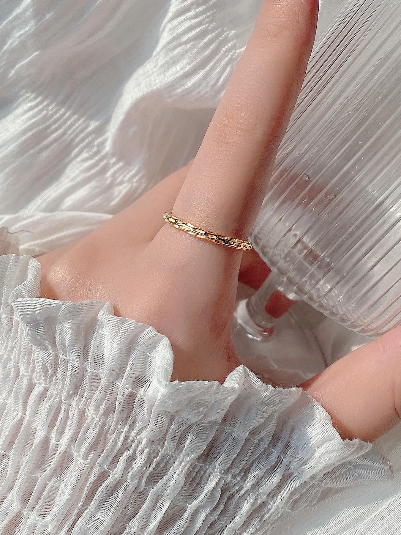 S925 Sterling Silver Cuff Ring, Adjustable Open Ring for Women, Elegant Ring, Statement Rings, Fashion Jewelry for Party, Daily Decor, Trendy All-match & Exquisite Jewelry for Birthday Gift