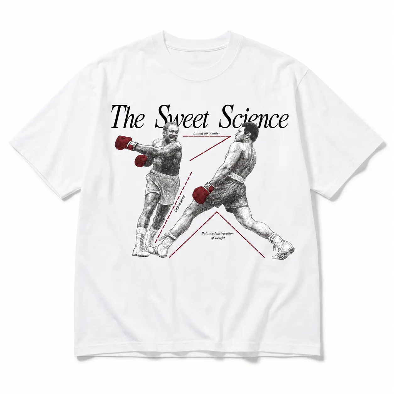 The Sweet Science Classic Muhammad Ali Boxing Graphic Vintage Oversized White Cotton T Shirt For Men Casual Daily Wear