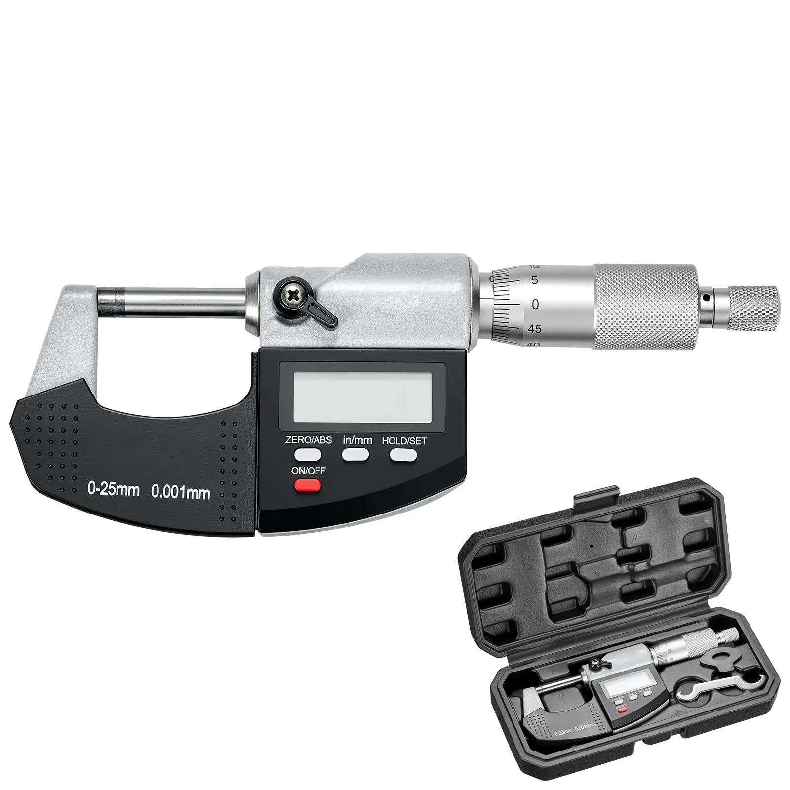 Micrometer Set, Digital Outside Micrometer Measuring Range, Smart & Easy Operation, Versatile for Multiple Tasks, Complete Set Included