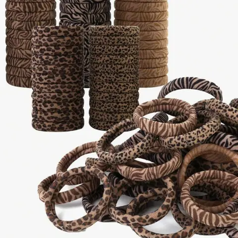 Leopard Pattern Soft Elastic Hair Tie, Hair Accessories for Women and Girls, Suitable for Thick Hair, Ponytail Holder, Mother's Day Gift Ideas, Elastic Hair Accessory