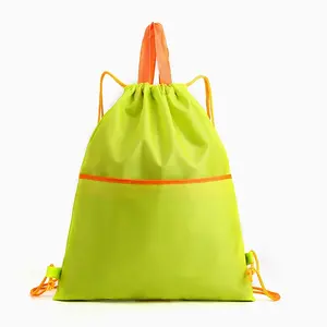 Customizable Image/Logo Drawstring Backpack, Lightweight Foldable Backpack, Student Training Bag, Fitness Swimming Bag